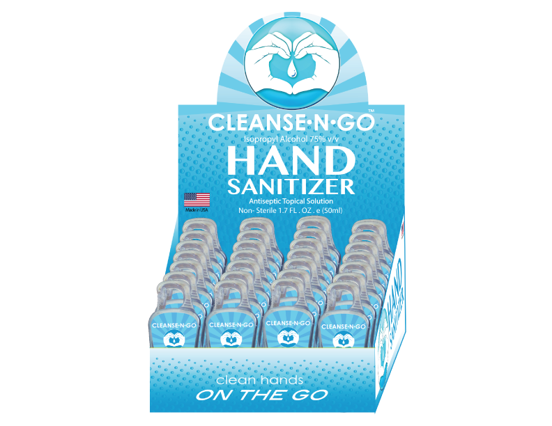 Hand Sanitizer Packs of 32 Clip-On Bottles